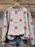 Vintage Art Flower Print Casual Sweatshirt Multicolor / S