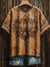 Vintage Aztec Art Print Casual T-shirt Multicolor / S