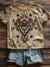 Vintage Aztec Art Print Casual T-shirt Multicolor / S