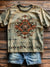 Vintage Aztec Art Print Casual T-shirt Multicolor / S