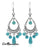 Vintage Boho Ethnic Jewelry Turquoise Earrings Blue / One-Size
