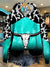 Vintage Bull Head Print Casual Sweatshirt Multicolor / S