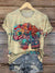Vintage Elephant Western Art Print T-Shirt Multicolor / S