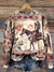 Vintage Flower Art Print Casual Sweatshirt Multicolor / S