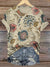 Vintage Flowers Print Casual T-shirt Multicolor / S