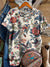 Vintage Flowers Print Casual T-shirt Multicolor / S