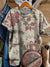 Vintage Flowers Print Casual T-shirt Multicolor / S