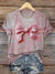 Vintage Gift Heart Art Print T-Shirt Multicolor / S