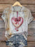 Vintage Heart Art Print T-Shirt Multicolor / S