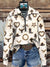 Vintage Print Cozy Plush Sweatshirt Multicolor / S