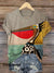 Vintage Western Art Print T-shirt Multicolor / S