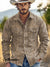 Western Print Casual Corduroy Shirt Multicolor / S