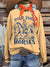 Women’s Hold Your Horses Print Casual Corduroy Sweatshirt Multicolor / S