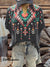 Women’s V-neck Casual Vintage Aztec Print T-Shirt Multicolor / S