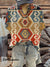 Women’s V-neck Casual Vintage Aztec Print T-Shirt Multicolor / S