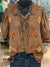 Women’s Vintage Art Print Casual Cotton Shirt Multicolor / S