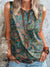 Women’s Vintage Art Print Casual Tank Top Multicolor / S