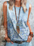 Women’s Vintage Art Print Casual Tank Top Multicolor / S