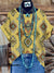 Women’s Vintage Aztec Art Print Casual Cotton And Linen Shirt Multicolor / S