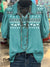 Women’s Vintage Aztec Art Print Casual Cotton Shirt Multicolor / S