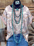 Women’s Vintage Flowers Print Casual Cotton And Linen Shirt Multicolor / S