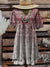 Women’s Vintage Flowers Print Pocket Cotton Dress Multicolor / S