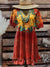 Women’s Vintage Print Pocket Cotton Dress Multicolor / S