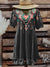 Women’s Vintage Western Print Pocket Cotton Dress Multicolor / S